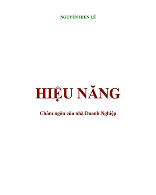 Hiệu Năng - Châm Ngôn Của Nhà Doanh Nghiệp